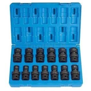 Grey Pneumatic 1/2" Dr. 13 Piece Std Length Metric Universal Set - 12 Point