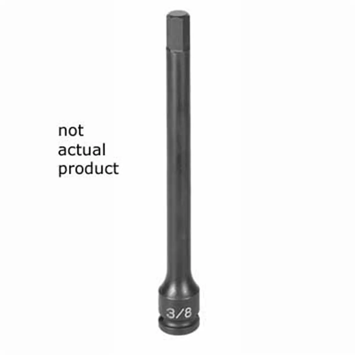 Grey Pneumatic 3/8" Drive x 6mm Hex Driver 4" Length