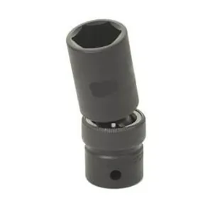 Grey Pneumatic 1/2" Drive x 14mm Deep Universal Socket 6 Point - Black