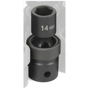 Grey Pneumatic 1/2" Drive x 14mm Standard Universal Socket