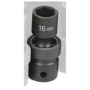 Grey Pneumatic 1/2" Drive x 16mm Standard Universal Socket
