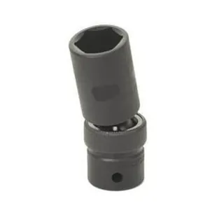 Grey Pneumatic 1/2" Drive x 18mm Deep Universal Socket 6 Point - Black