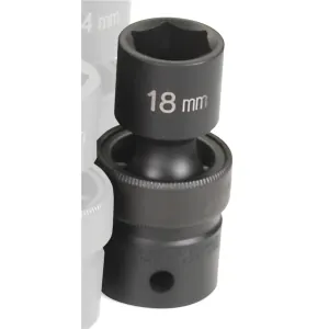 Grey Pneumatic 1/2" Drive x 18mm Standard Universal Socket