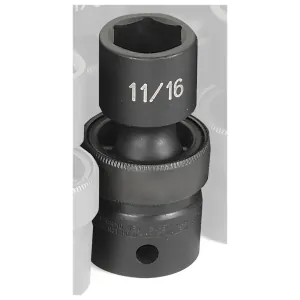 Grey Pneumatic 1/2" Drive x 11/16" Standard Universal Socket