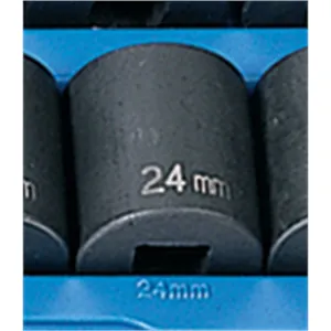 Grey Pneumatic 1/2" Drive x 24mm Standard Socket