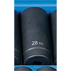 Grey Pneumatic 1/2" Drive x 28mm Deep Socket