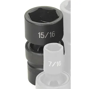 Grey Pneumatic 1/2" Drive x 15/16" Standard Universal Socket