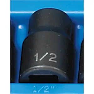 Grey Pneumatic 1/2" Drive x 1/2" Standard - 12 Point Socket