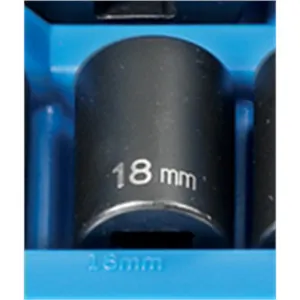 Grey Pneumatic 1/2" Drive x 18mm Standard - 12 Point Socket
