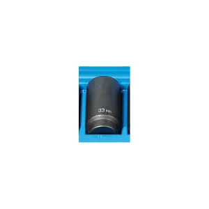 Grey Pneumatic 1/2" Drive x 33mm Deep - 12 Point Socket