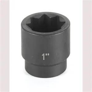 Grey Pneumatic 1/2" Drive x 1" Standard - 8 Point Socket