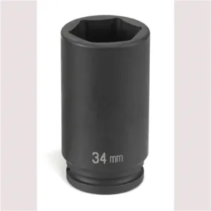 Grey Pneumatic 1/2" Drive x 34mm Deep Spindle Nut Socket