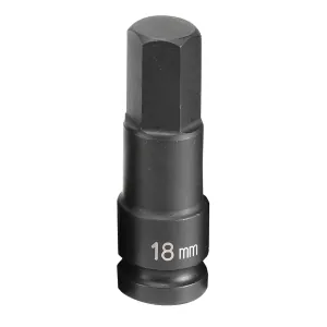 Grey Pneumatic 1/2" Drive x 18mm Hex Driver