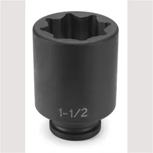 Grey Pneumatic 3/4" Drive x 1-1/2" Deep - 8 Point Socket