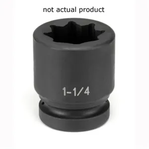 Grey Pneumatic 1" Drive x 1" Standard - 8 Point Socket