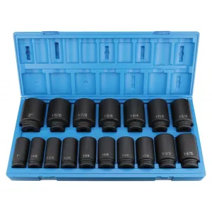 Grey Pneumatic 3/4" Dr. 17 Piece Deep Fractional Set 1"-2"