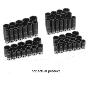 Grey Pneumatic 3/8" Drive x 3/8" Standard Duo-Socket - 12 Point