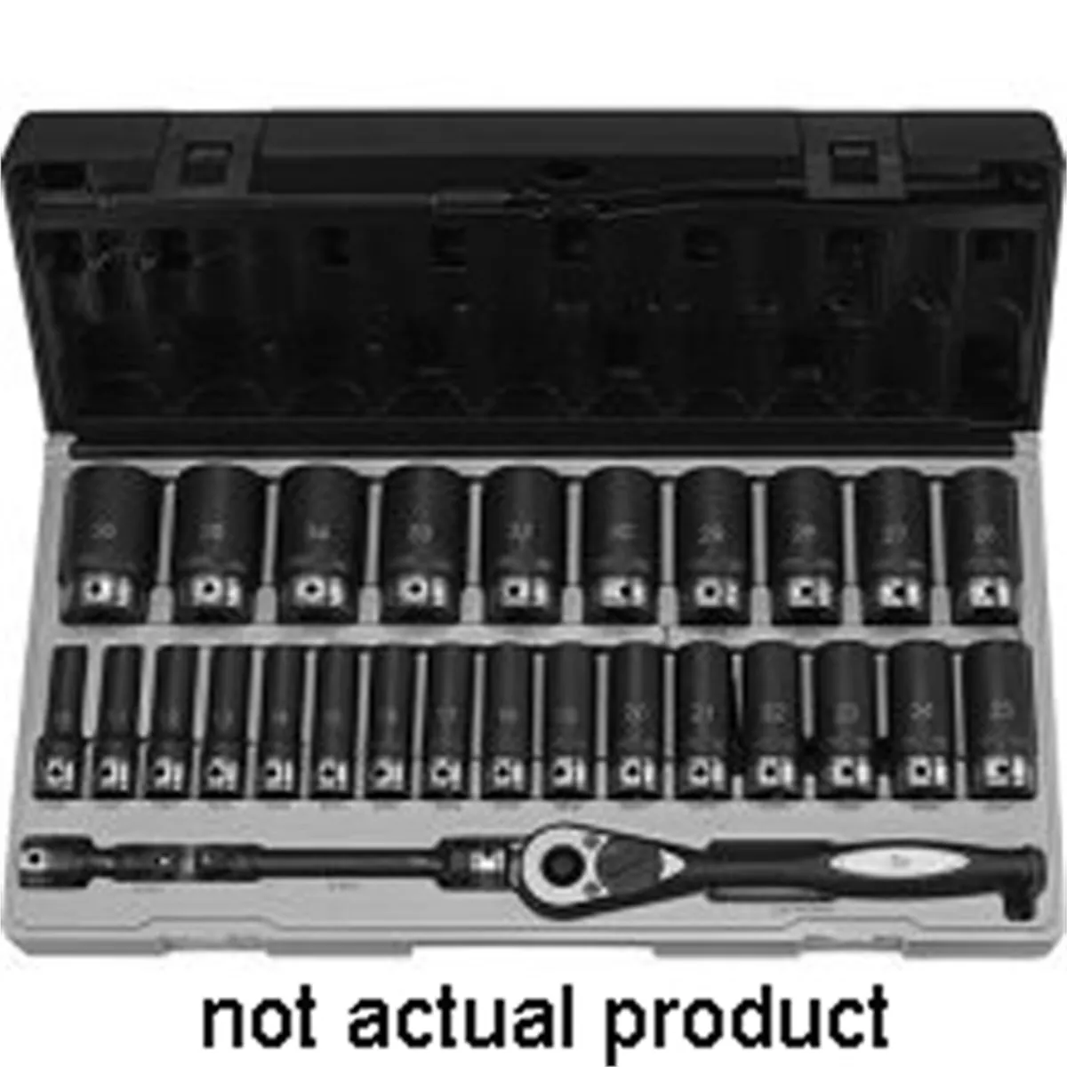 Grey Pneumatic 1/2" Drive x 18mm Deep Duo-Socket - 6 Point