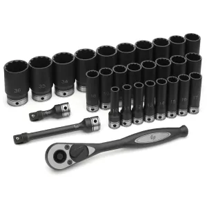 Grey Pneumatic 1/2" Drive 29 Piece Metric Deep Duo-Socket Set - 12 Point