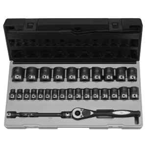 Grey Pneumatic 1/2" Drive 29 Piece Metric Duo-Socket Set - 6 Point