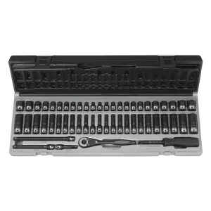 Grey Pneumatic 1/4" Drive 53 Piece Fractional & Metric Duo-Socket Set - 6 Point