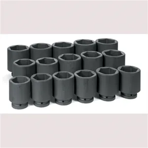 Grey Pneumatic 1" Dr. 16 Piece Deep Fractional Set 2-1/16" - 3"