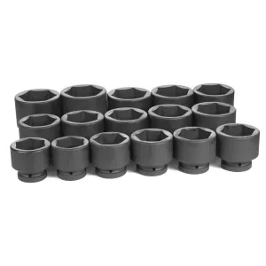 Grey Pneumatic 1" Dr. 16 Piece Fractional Set 2-1/16" - 3"