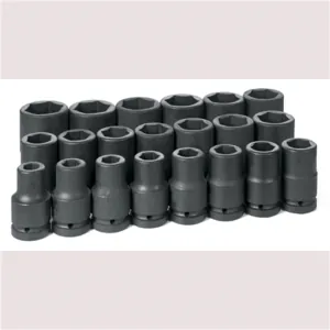 Grey Pneumatic 1" Dr. 21 Piece Deep Fractional Set 3/4" to 2"