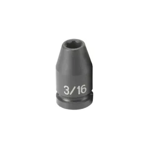 Grey Pneumatic 1/4" Surface Drive x 3/16" Standard Socket
