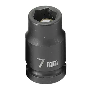Grey Pneumatic 1/4" Drive x 7mm Magnetic Standard Socket