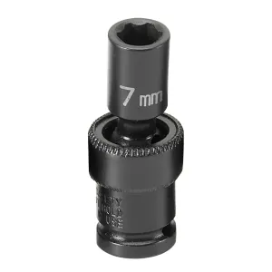 Grey Pneumatic 1/4" Surface Drive x 7mm Standard Universal Socket