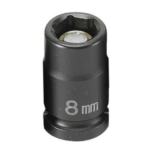 Grey Pneumatic 1/4" Drive x 8mm Magnetic Standard Socket