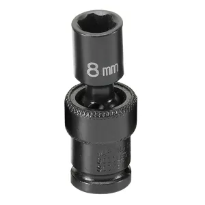 Grey Pneumatic 1/4" Surface Drive x 8mm Standard Universal Socket