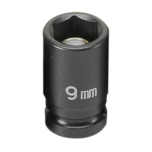 Grey Pneumatic 1/4" Drive x 9mm Magnetic Standard Socket