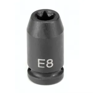 Grey Pneumatic 1/4" Drive x E10 External Star Impact Socket