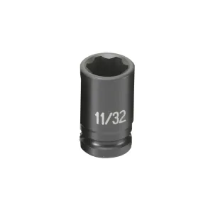 Grey Pneumatic 1/4" Surface Drive x 11/32" Standard Socket