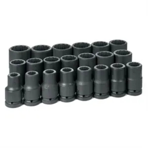 Grey Pneumatic 1" Drive 21 Piece Deep Fractional Set 3/4" to 2" - 12 Point