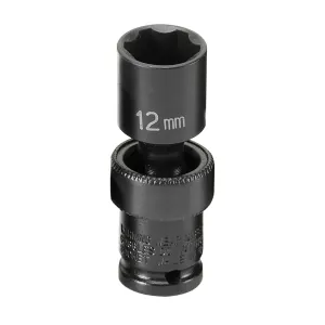Grey Pneumatic 1/4" Surface Drive x 12mm Standard Universal Socket