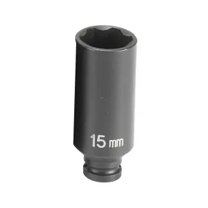 Grey Pneumatic 1/4" Surface Drive x 15mm Deep Socket
