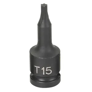 Grey Pneumatic 1/4" Drive x T15 Internal Star Impact Driver