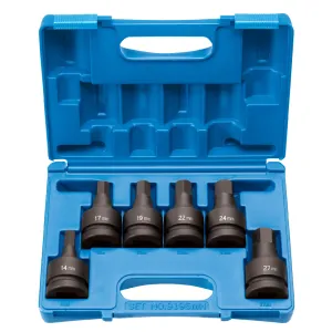 Grey Pneumatic 1" Drive 6 Piece Hex Driver Metric Set