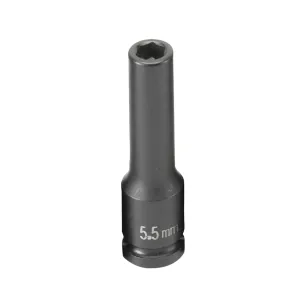 Grey Pneumatic 1/4" Drive x 5.5mm Magnetic Deep Socket