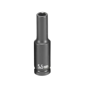 Grey Pneumatic 1/4" Surface Drive x 5.5mm Deep Socket