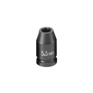 Grey Pneumatic 1/4" Surface Drive x 5.5mm Standard Socket