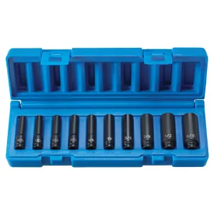 Grey Pneumatic 1/4" Surface Drive 10 Piece Deep Set