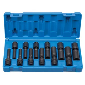Grey Pneumatic 1/4" Drive 12 PC Deep Universal Metric Set