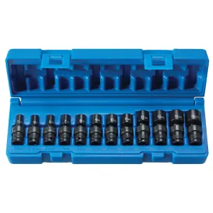 Grey Pneumatic 1/4" Drive 6 PT 12 PC Magnetic Std. Universal Set