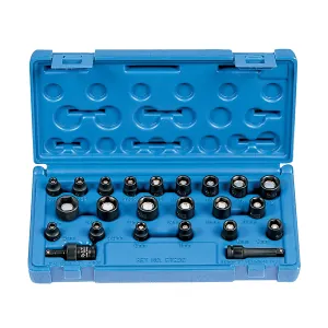 Grey Pneumatic 1/4" Drive 23 Piece Standard Length SAE/Met. Magnetic Set