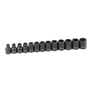 3/8" Drive 13 Pc. Std. Length Metric Set - 12 Point