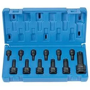 12 Pc. 1/4", 3/8", 1/2" Tamper-Proof Star Driver Set